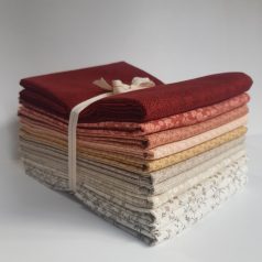   Stof pamutvászon textilcsomag bézs-bordó árnyalatokban - 6,8 m