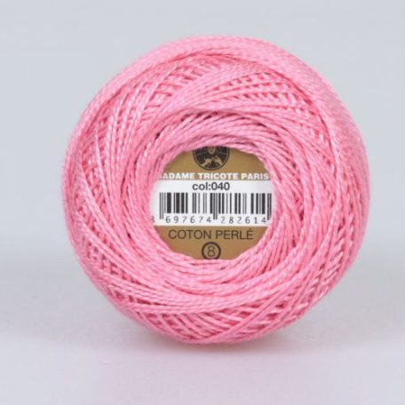 Madame Tricote Paris - 8-as perlé horgoló-, hímző fonal - élénk rózsaszín - 0040 - 4/1