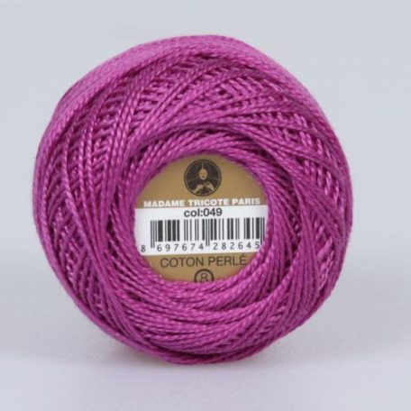 Madame Tricote Paris - 8-as perlé horgoló-, hímző fonal - sötét rózsaszín - 0049 - 6/2