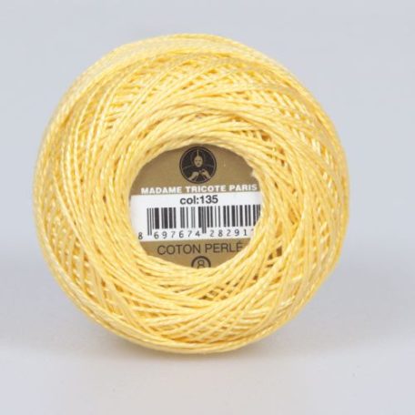 Madame Tricote Paris - 8-as perlé horgoló-, hímző fonal - közép sárga - 0135 - 2/3