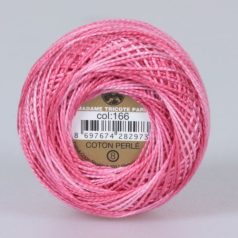   Madame Tricote Paris - 8-as perlé horgoló-, hímző fonal - cirmos rózsaszín - 0166 - 15/7