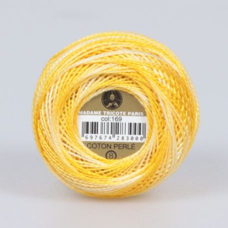 Madame Tricote Paris - 8-as perlé horgoló-, hímző fonal - cirmos sárga - 0169 - 15/5