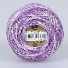  Madame Tricote Paris - 8-as perlé horgoló-, hímző fonal - cirmos világos lila - 0189 - 16/2