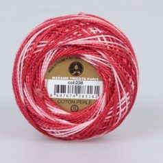   Madame Tricote Paris - 8-as perlé horgoló-, hímző fonal - cirmos piros - 0238 - 15/9