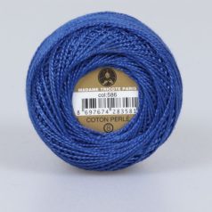   Madame Tricote Paris - 8-as perlé horgoló-, hímző fonal - kék - 0586 - 7/9