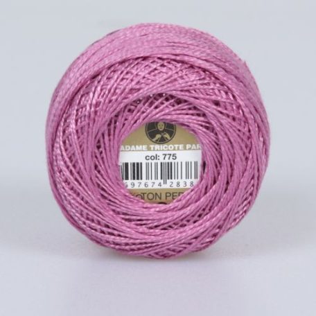 Madame Tricote Paris - 8-as perlé horgoló-, hímző fonal - közép rózsaszín - 0775 - 5/9