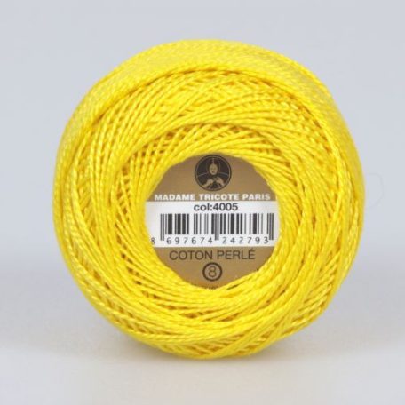 Madame Tricote Paris - 8-as perlé horgoló-, hímző fonal - sárga - 4005 - 2/5
