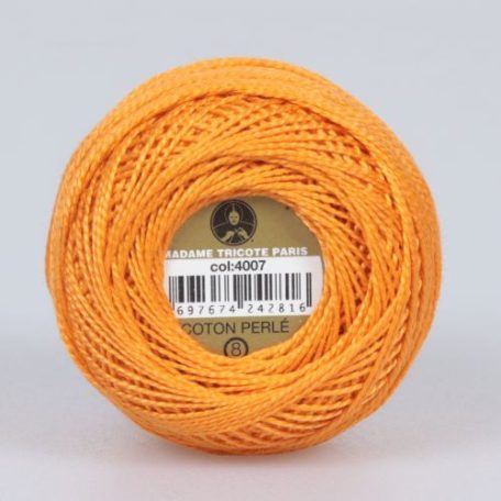 Madame Tricote Paris - 8-as perlé horgoló-, hímző fonal - sötét narancs - 4007 - 2/9