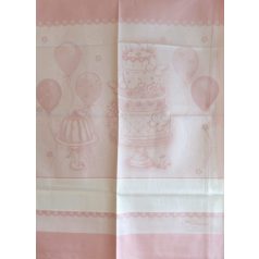 Hímezhető konyharuha - CU4274 - Születésnap, rózsaszín