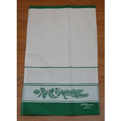   Hímezhető frottír kéztörlő - Karácsonyi zöld - 40 x 70 cm