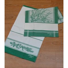   Hímezhető frottír kéztörlő - Karácsonyi zöld - 40 x 70 cm