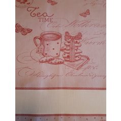 Graziano hímezhető konyharuha - Tea idő piros - CU4585