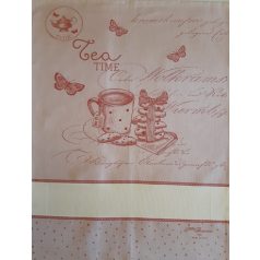 Graziano hímezhető konyharuha - Tea idő piros - CU4585