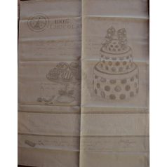   Graziano hímezhető konyharuha -Csokoládé-bézs Mérete: 75 x 60 cm, CU4592