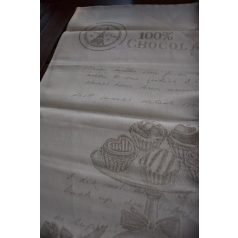   Graziano hímezhető konyharuha -Csokoládé-bézs Mérete: 75 x 60 cm, CU4592