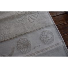   Hímezhető frottír kéztörlő-bon-bon-bézs 40x70cm-Graziano