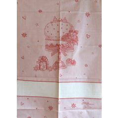 Hímezhető konyharuha - CU4648 - Kuglóf, rózsaszín