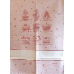Hímezhető konyharuha - CU4656 - Muffinok, rózsaszín