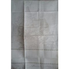   Hímezhető konyharuha - CU4662 - Karácsonyi angyalok, bézs