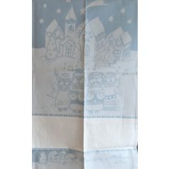 Hímezhető konyharuha - CU4676 - Karácsonyi bagoly kórus