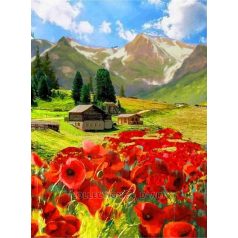   CDA Diamond Mosaic készlet - Pipacs rét a hegyekben - DE7108