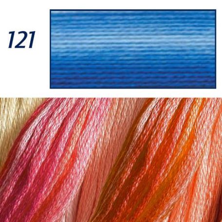 DMC 121 - mouliné - színátmenetes pamut osztott hímzőfonal