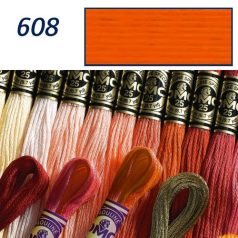 DMC 608 - mouliné - pamut osztott hímzőfonal