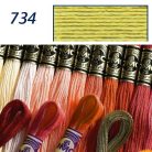 DMC 734 - mouliné - pamut osztott hímzőfonal