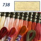 DMC 738 - mouliné - pamut osztott hímzőfonal