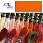 DMC 740 - mouliné - pamut osztott hímzőfonal