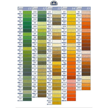 DMC 740 - mouliné - pamut osztott hímzőfonal