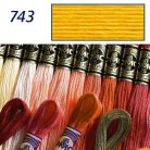 DMC 743 - mouliné - pamut osztott hímzőfonal