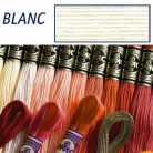 DMC Blanc - mouliné - pamut osztott hímzőfonal - fehér