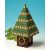 Karácsonyfa (óriás) - piros és arany díszekkel - 3D kereszteszemes