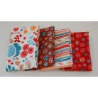 Pamutvászon - textilcsomag - Retro minták