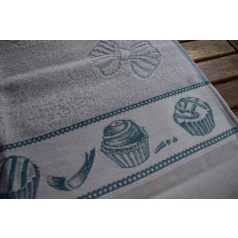   Hímezhető frottír kéztörlő - Bon-bon-kék 40 x 70 cm - Graziano