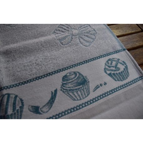 Hímezhető frottír kéztörlő - Bon-bon-kék 40 x 70 cm - Graziano