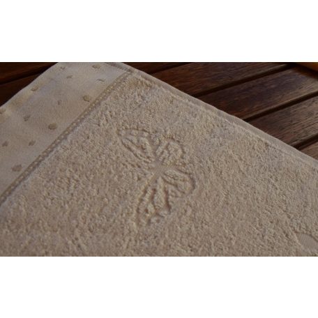 Hímezhető frottír kéztörlő - kekszes-bézs 40x70cm - Graziano