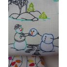 Pamutvászon - Karácsonyi csomag - Házikók - 5db