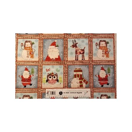 Karácsonyi kis képes panel – Hóember, szarvas, mikulás, bagoly