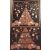 Stof karácsonyi pamutvászon panel- Karácsonyfás adventi Fekete bronz