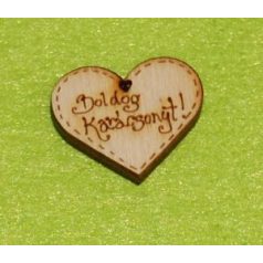   Fa gomb - a foltos dolgok feldobására - Szív "Boldog Karácsonyt!"
