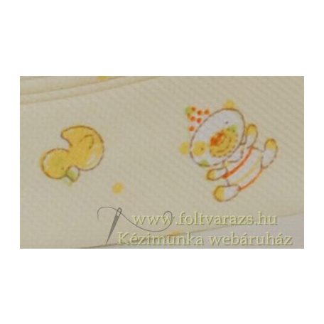 Halványsárga babamintás ferdepánt 30 mm x 95 cm - darab