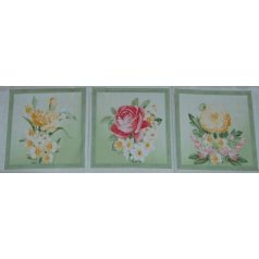 Foltvarrás panel nagy virágok - sárga