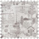Hobby Gift kézimunka kosár - Szürke, kerti mintával - HGLO-596