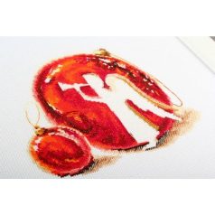   RTO keresztszemes készlet - Karácsonyi gömbök trombitás angyallal - M645