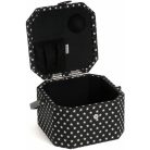 Hobby Gift kézimunka kosár - Fekete alapon fehér csillagok - MRCOT-576