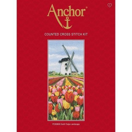 Anchor keresztszemes készlet - Holland tulipános táj - PCE0806