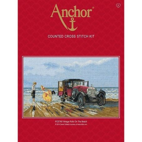 Anchor keresztszemes  készlet - Antik Rolls a tengerparton - PCE760