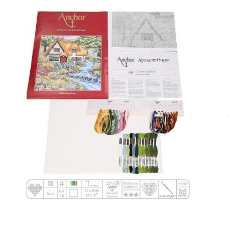  Anchor keresztszemes készlet-Házikó patakkal-PCE959